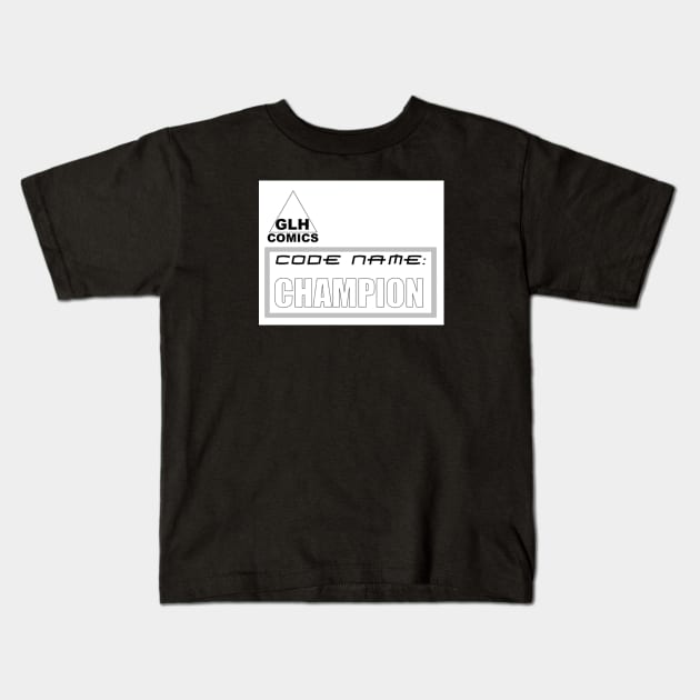 Code Name: Champion logo Kids T-Shirt by Grant Hudson